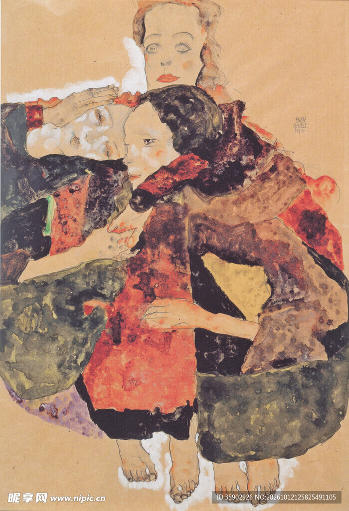 传统民俗古画人物