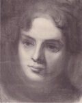 朦胧女性素描肖像
