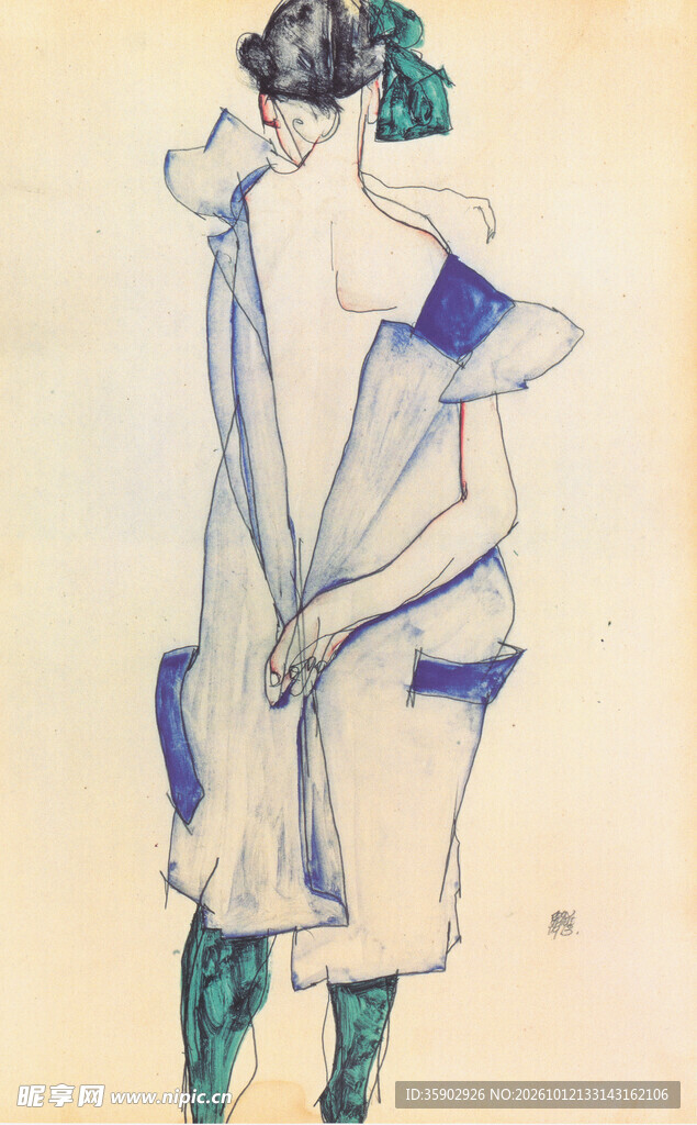 复古女装设计手稿