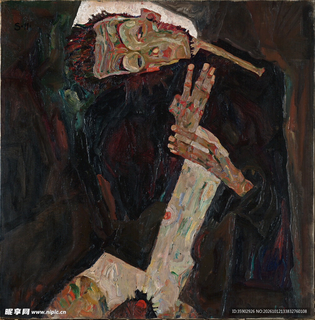 席勒抽象人物油画