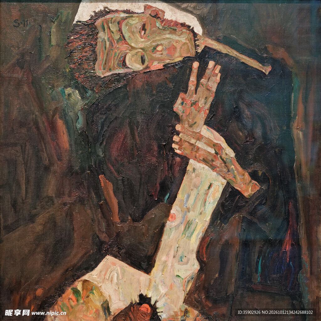 表现主义人物油画