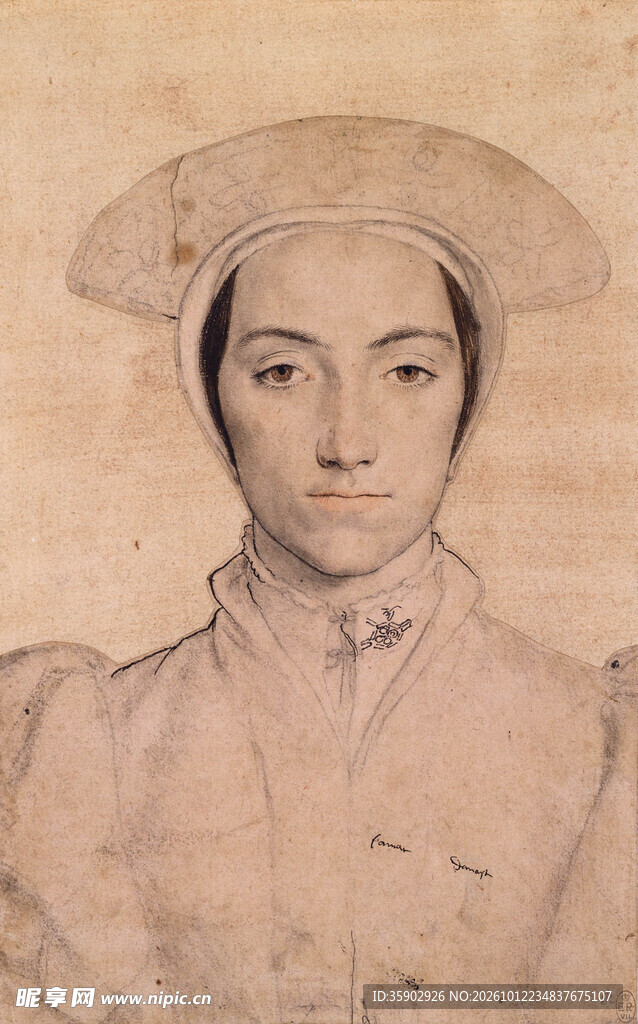 古典欧式女性肖像古画