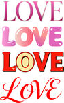 多款LOVE创意艺术字