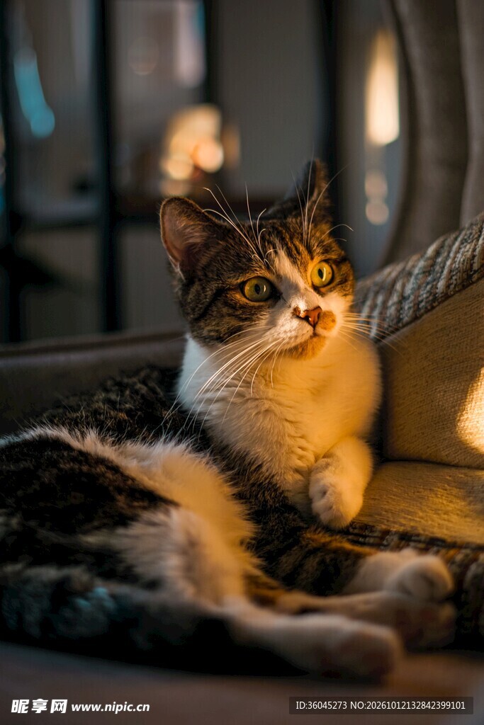 抬爪的可爱小猫咪