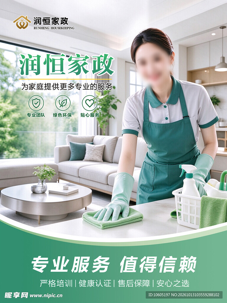家政保洁服务宣传海报