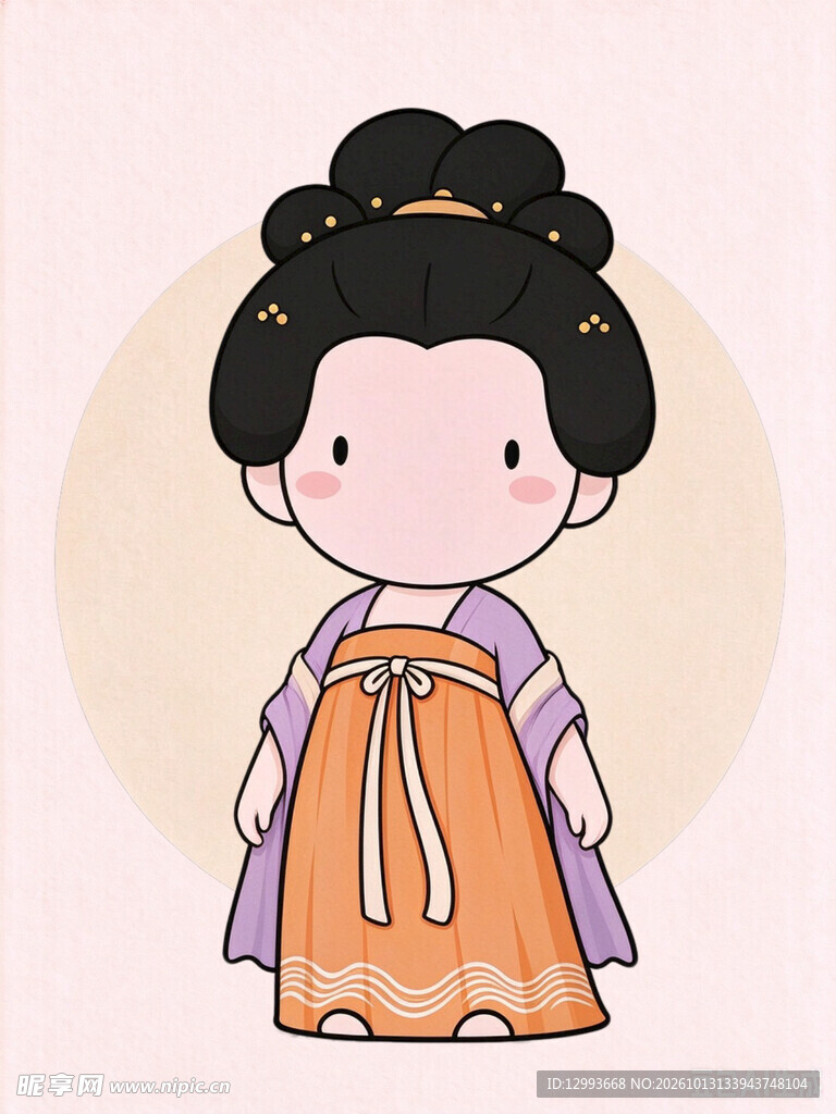 Q版古风唐代小仕女