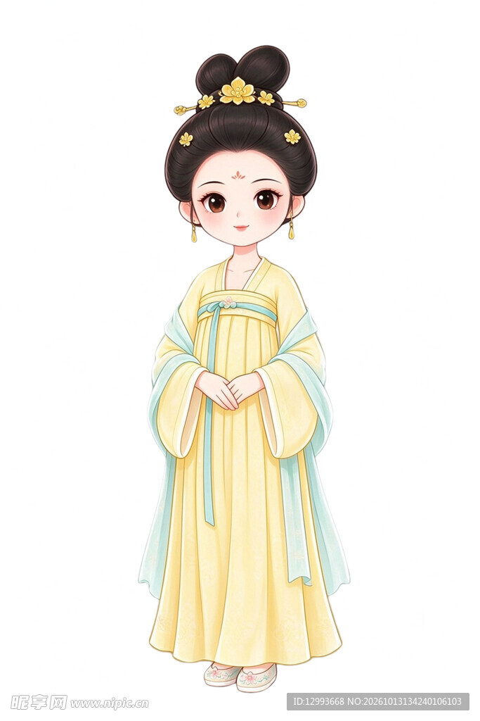 Q版古风汉服少女立绘
