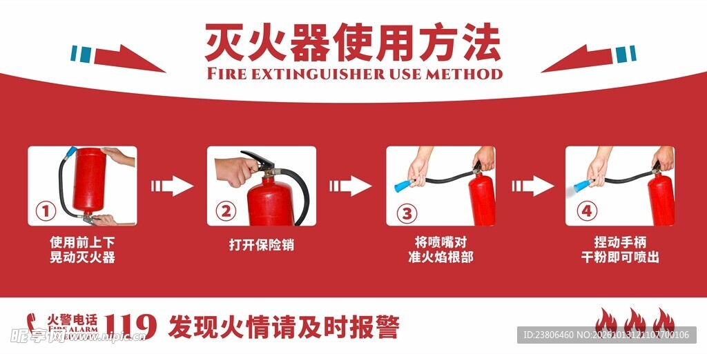 灭火器使用方法