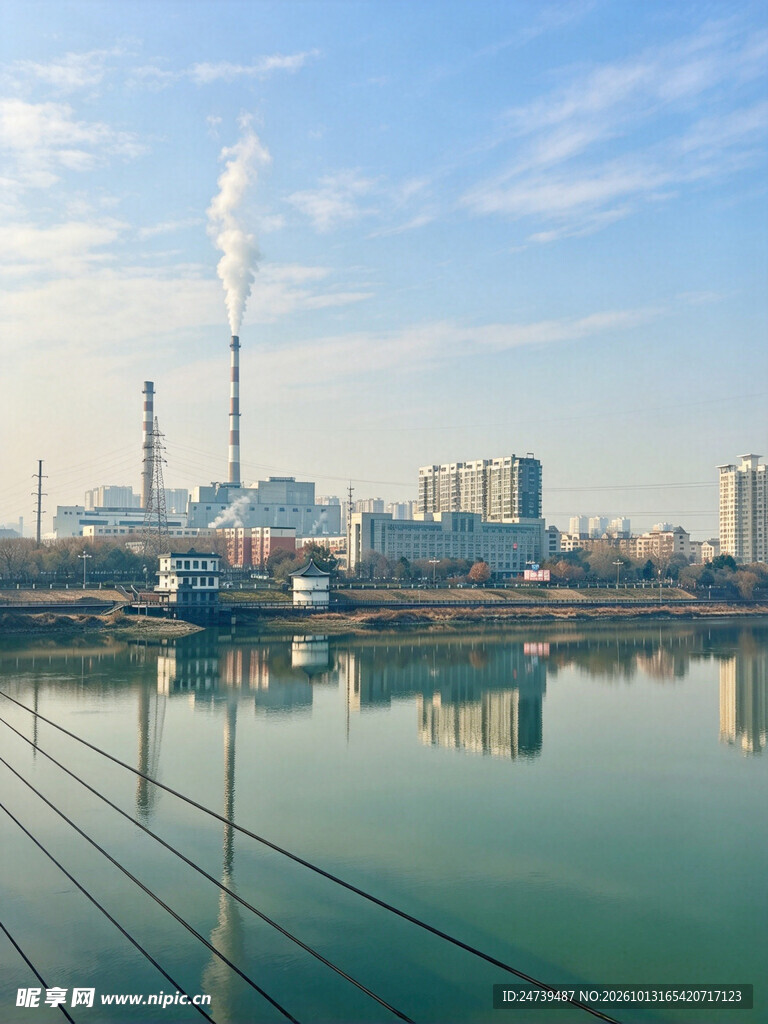 水岸工业区晨景
