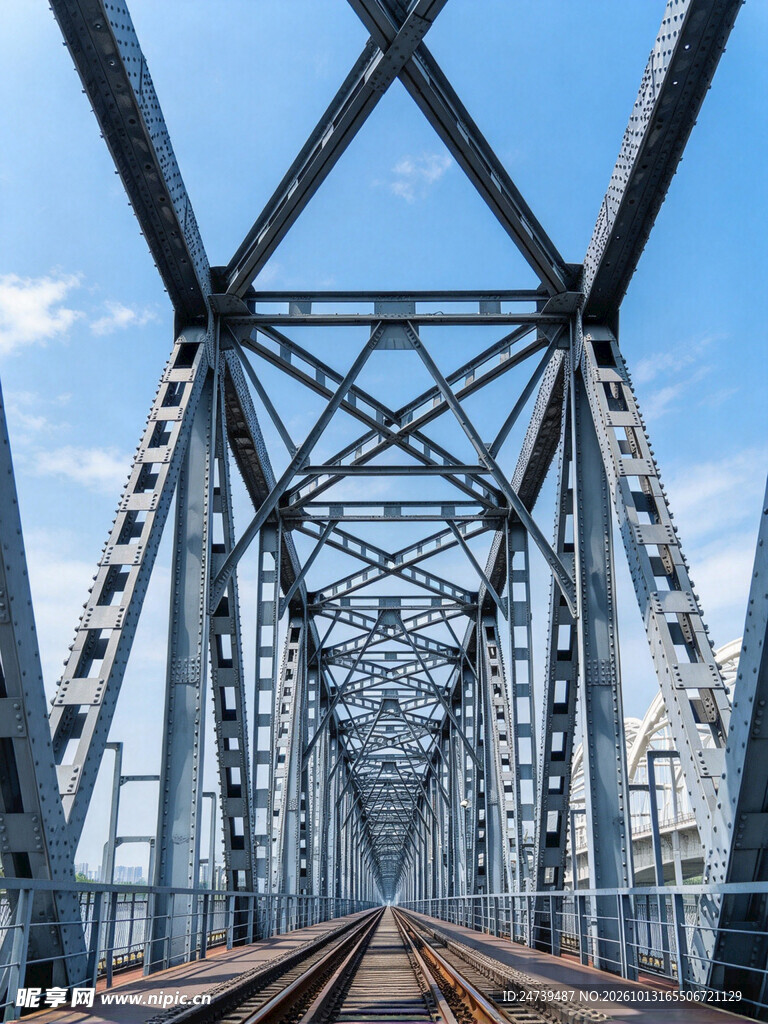铁路钢桁架大桥