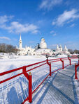 雪后晴空冬日雪景