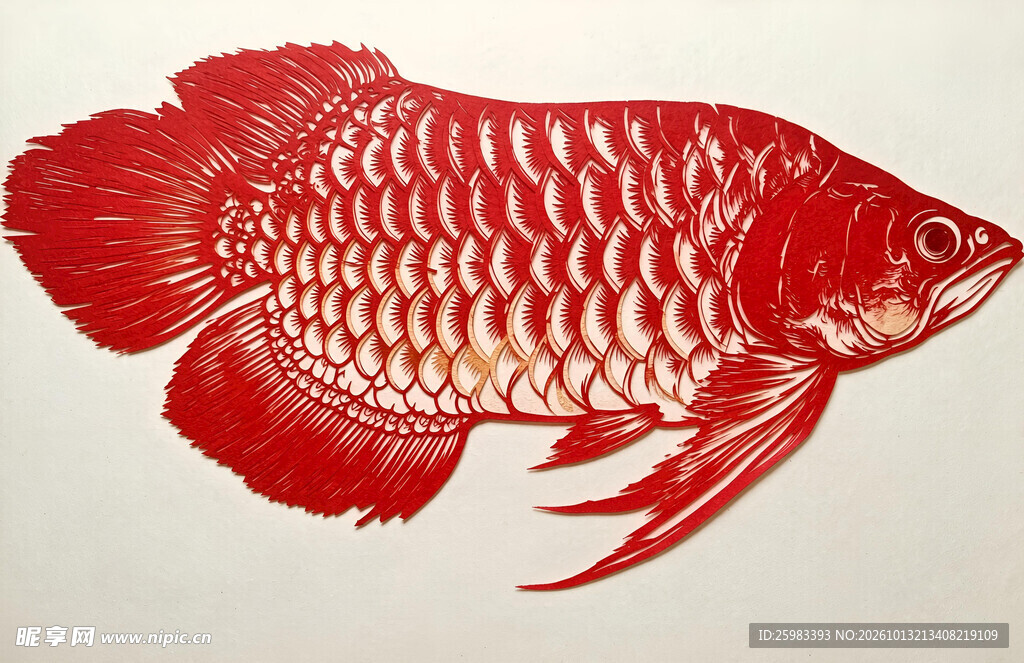 龙鱼剪纸