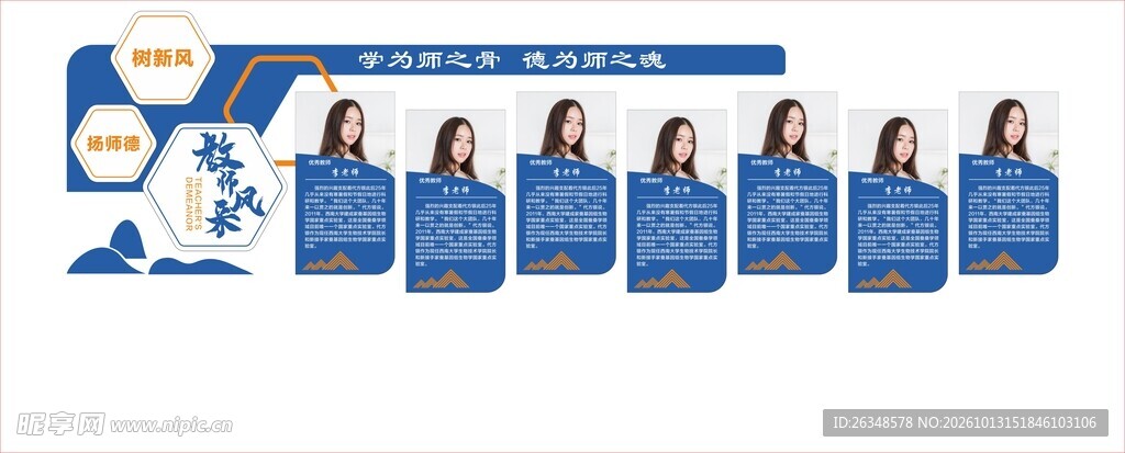 教师风采文化墙