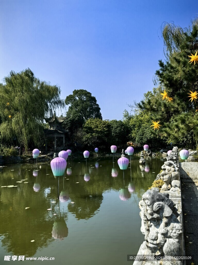 园林湖景风光