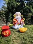 户外寿星花灯景观
