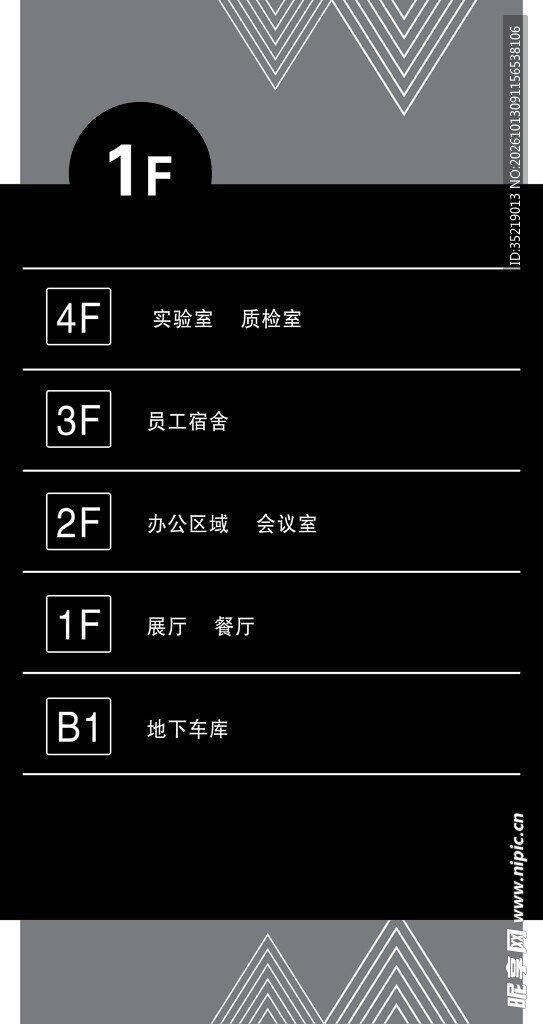 楼层标识牌