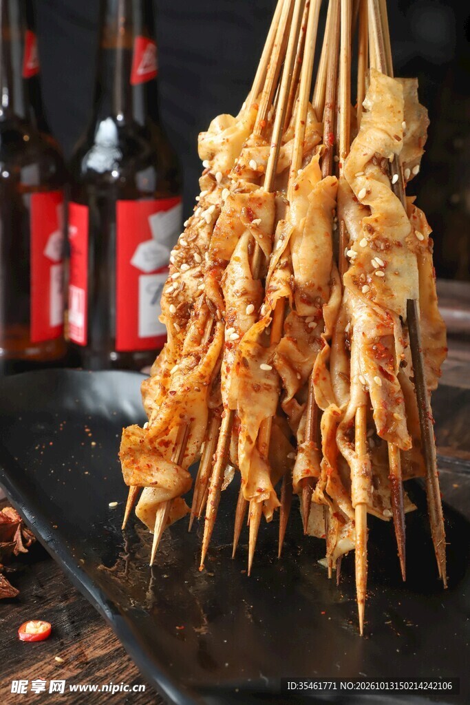 烤豆腐皮串