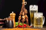 烤串配冰啤夜宵美食