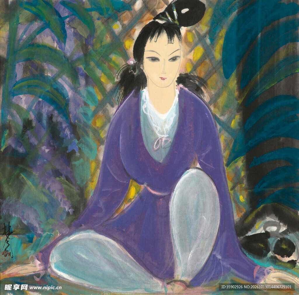 写意古风仕女图