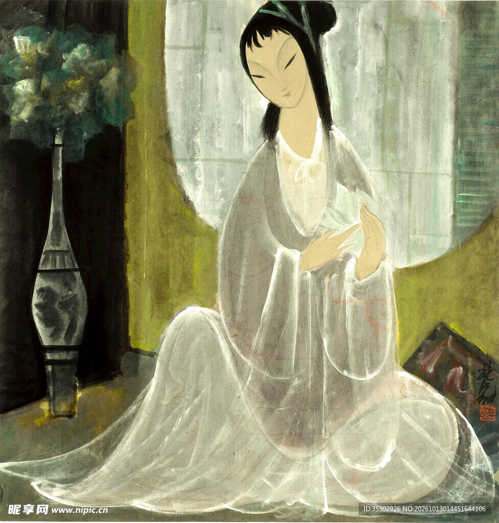 古典仕女写意国画