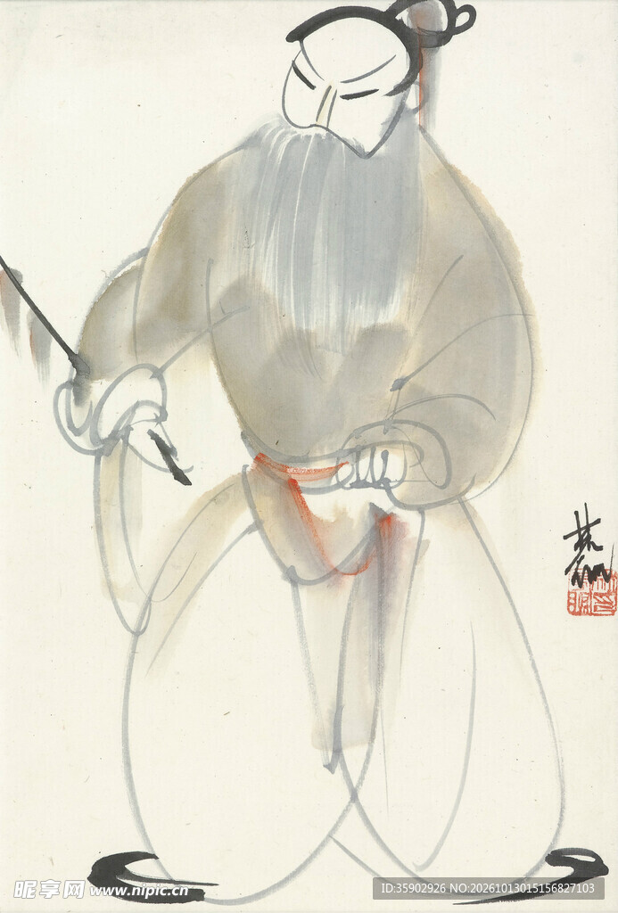 水墨写意古代人物