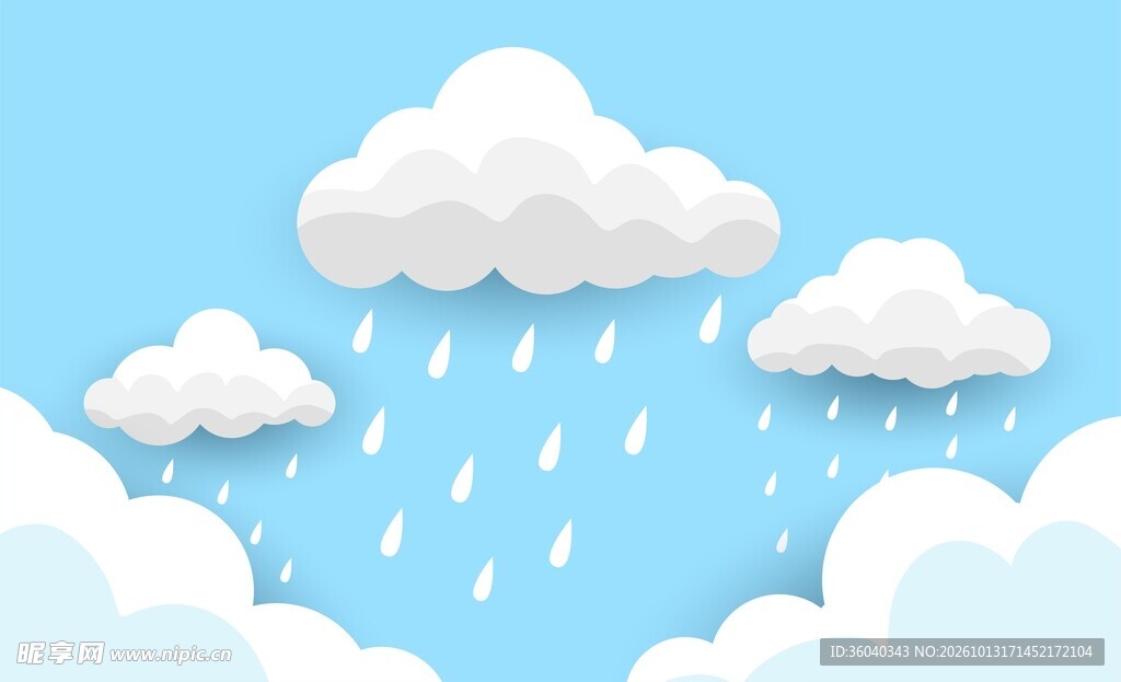 雨天云朵背景
