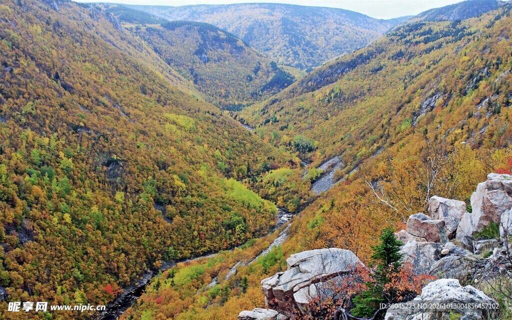 山野河谷自然风景