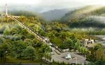 山地景区步道景观效果图
