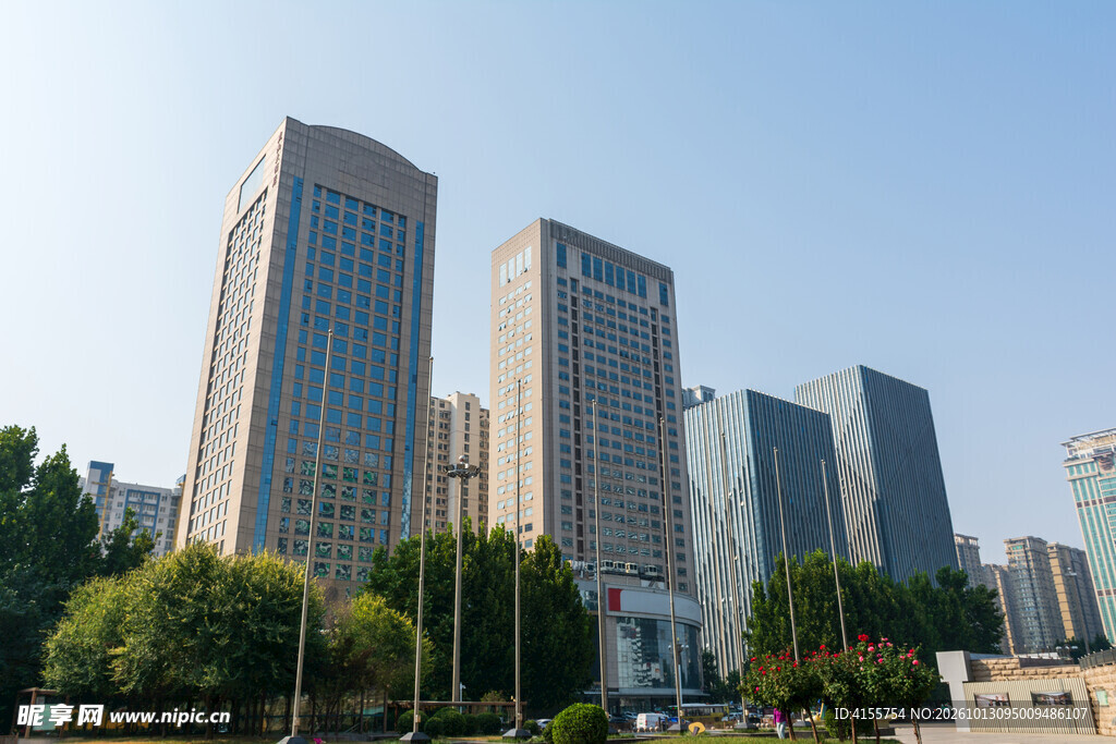 都市商务高楼建筑群