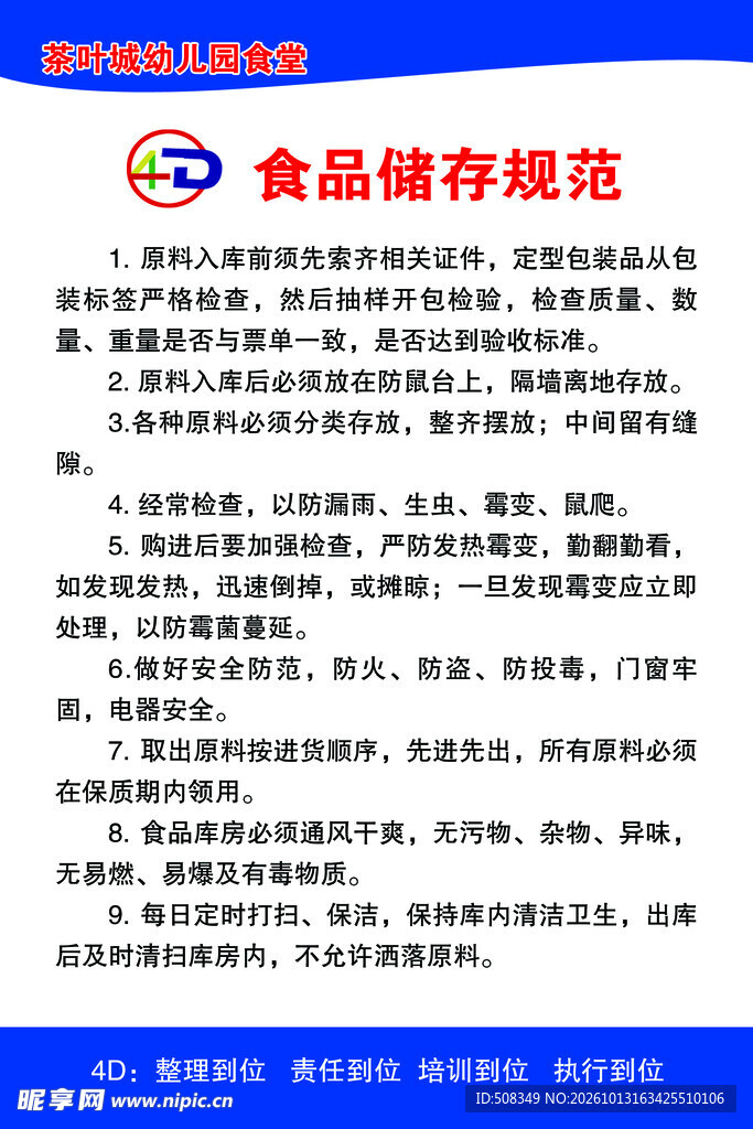 食品储存规范