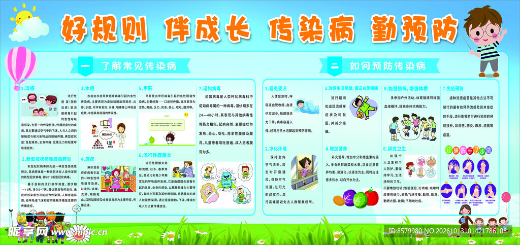 校园传染病预防宣传板报