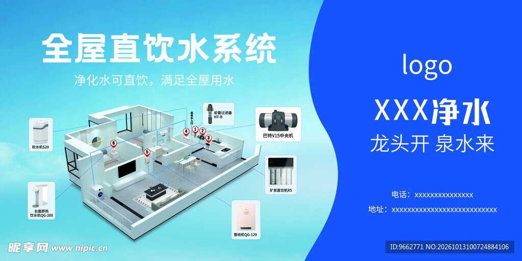 净水系统海报