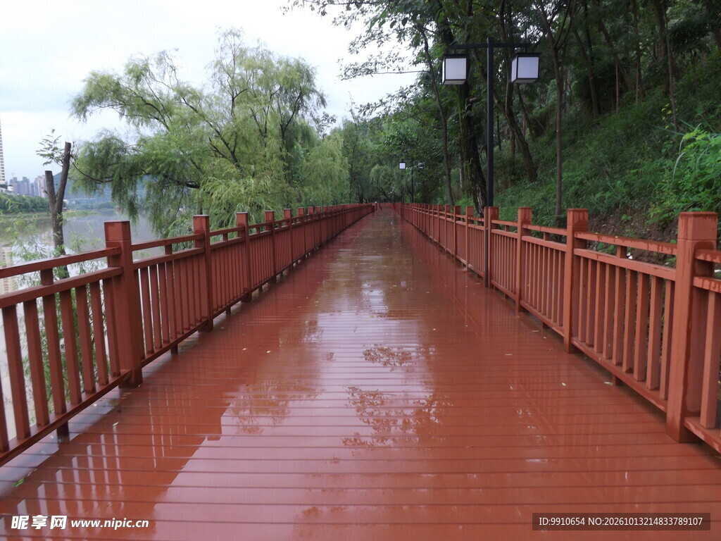 雨后亲水步道