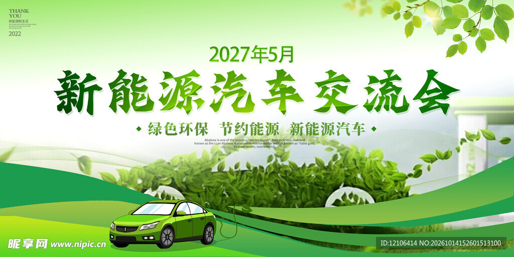 新能源汽车交流会海报