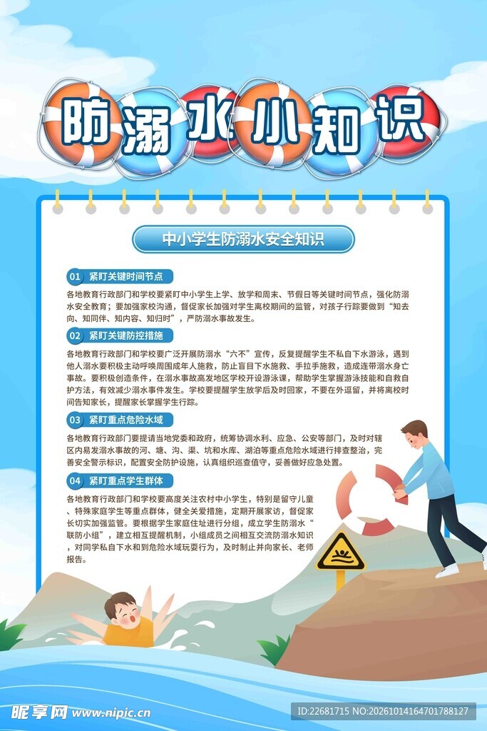防溺水小知识科普手抄报