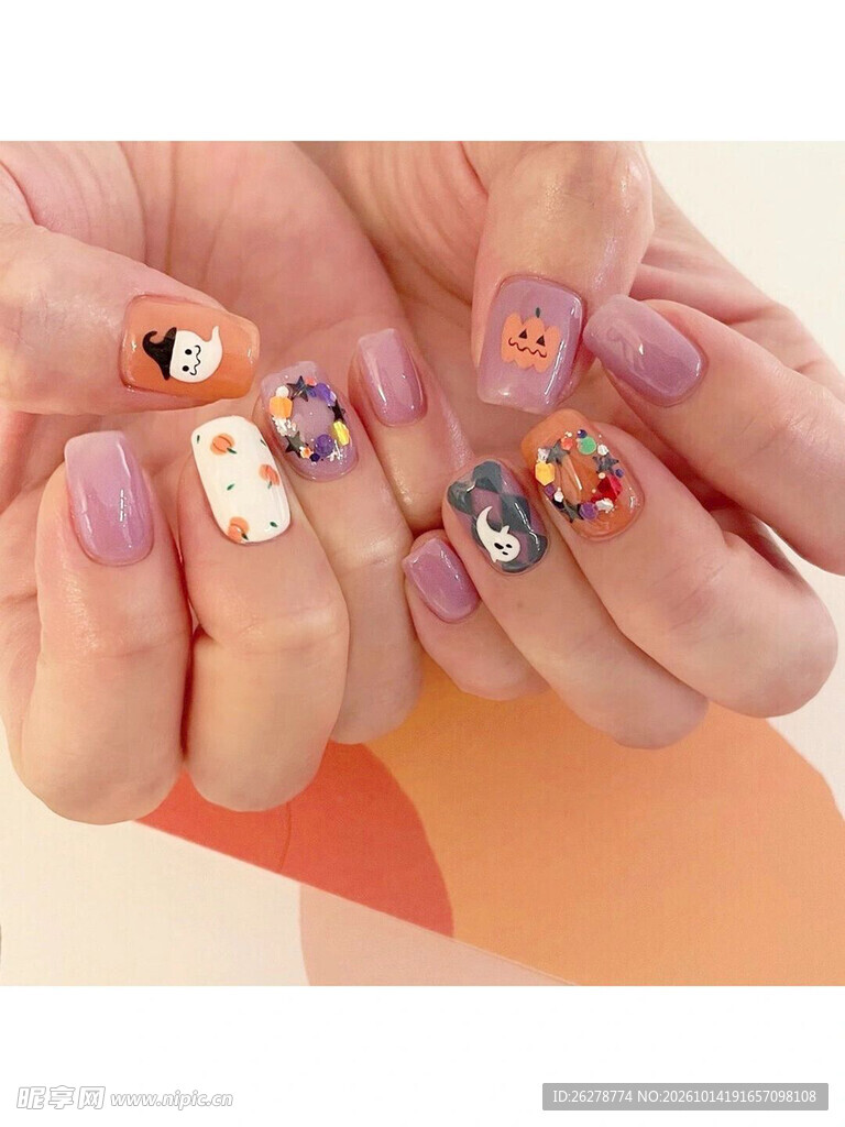创意卡通美甲展示