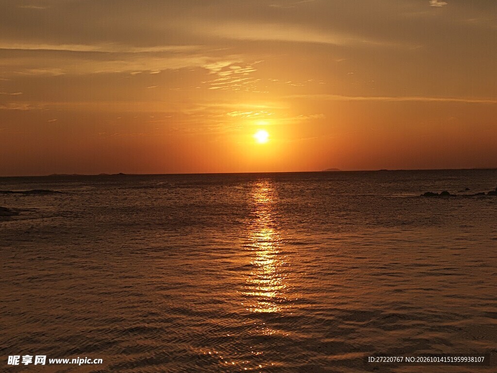 海上日落美景 红海湾