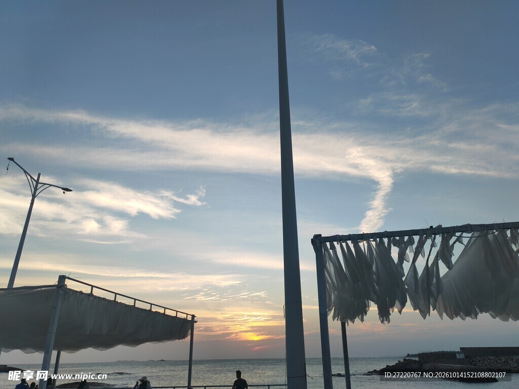 海边黄昏风光 红海湾