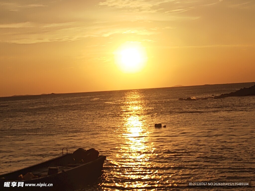 海上日落唯美风光 红海湾