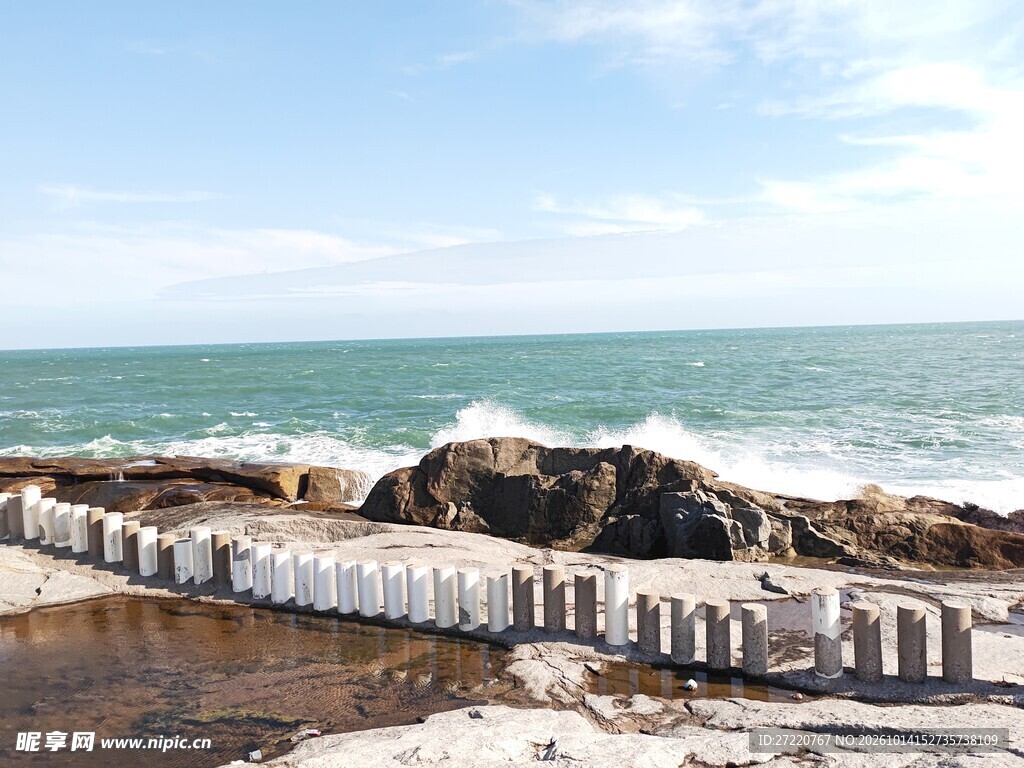 滨海防波堤海景 红海湾