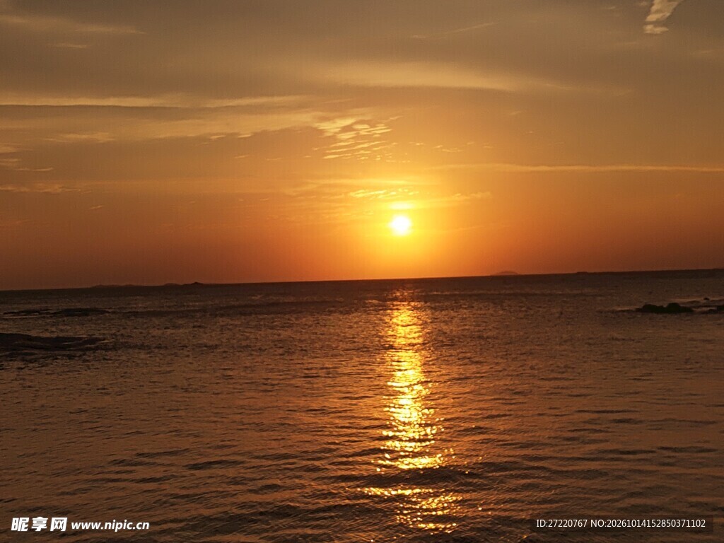 海上日落美景 红海湾