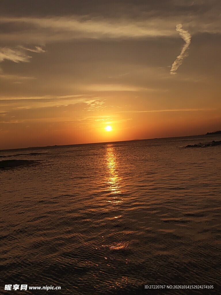 海上日落唯美风光 红海湾