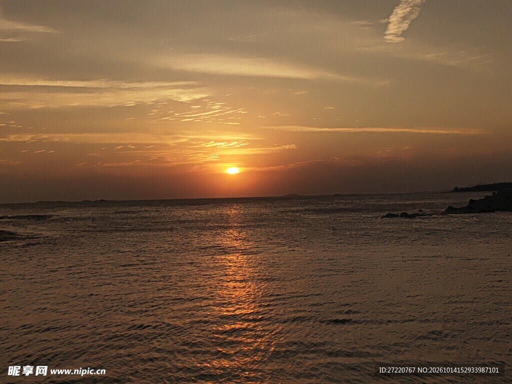 海上日落美景 红海湾
