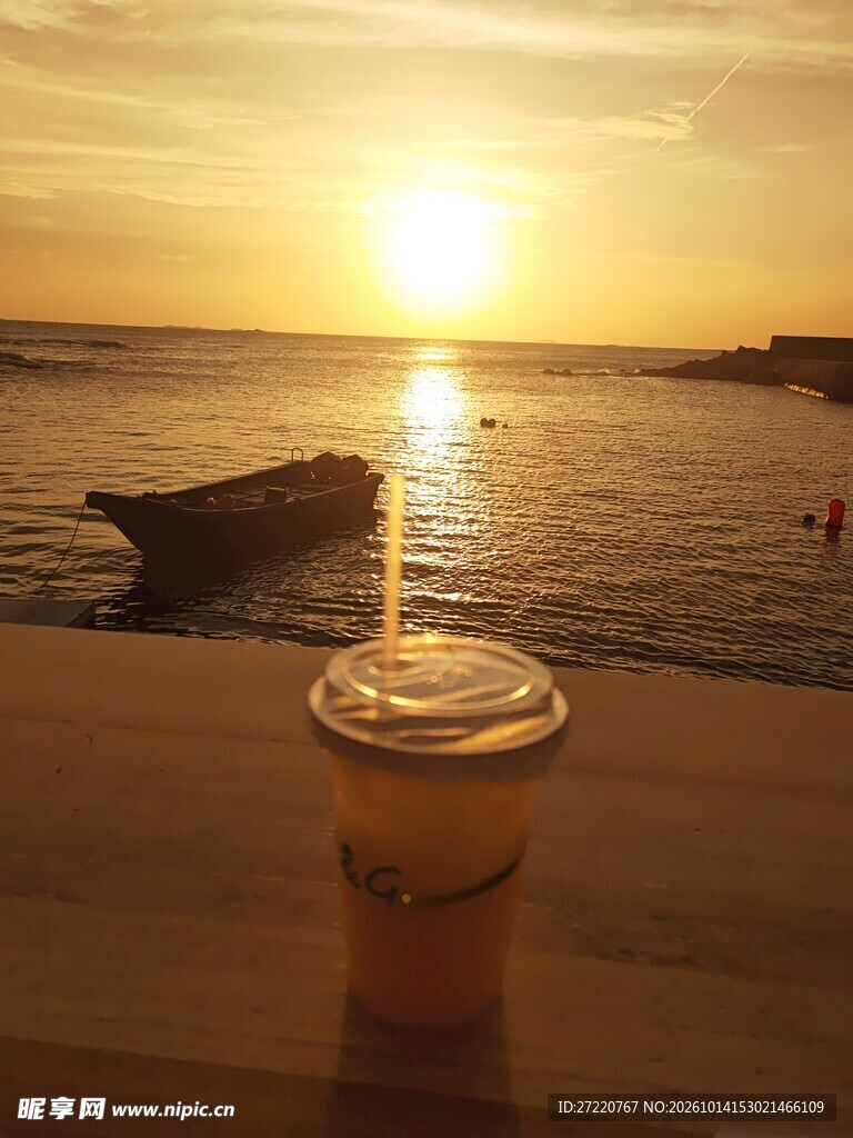 海边日落创意错位摄影 红海湾