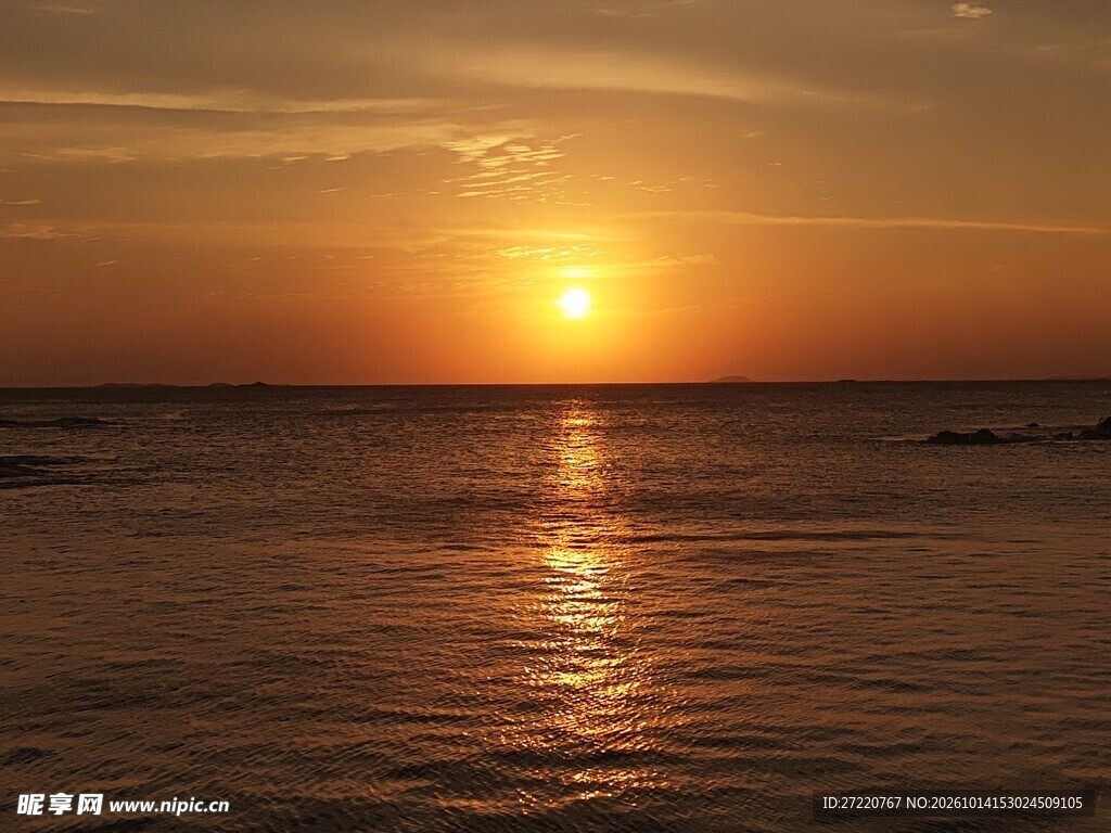 海上日落美景 红海湾