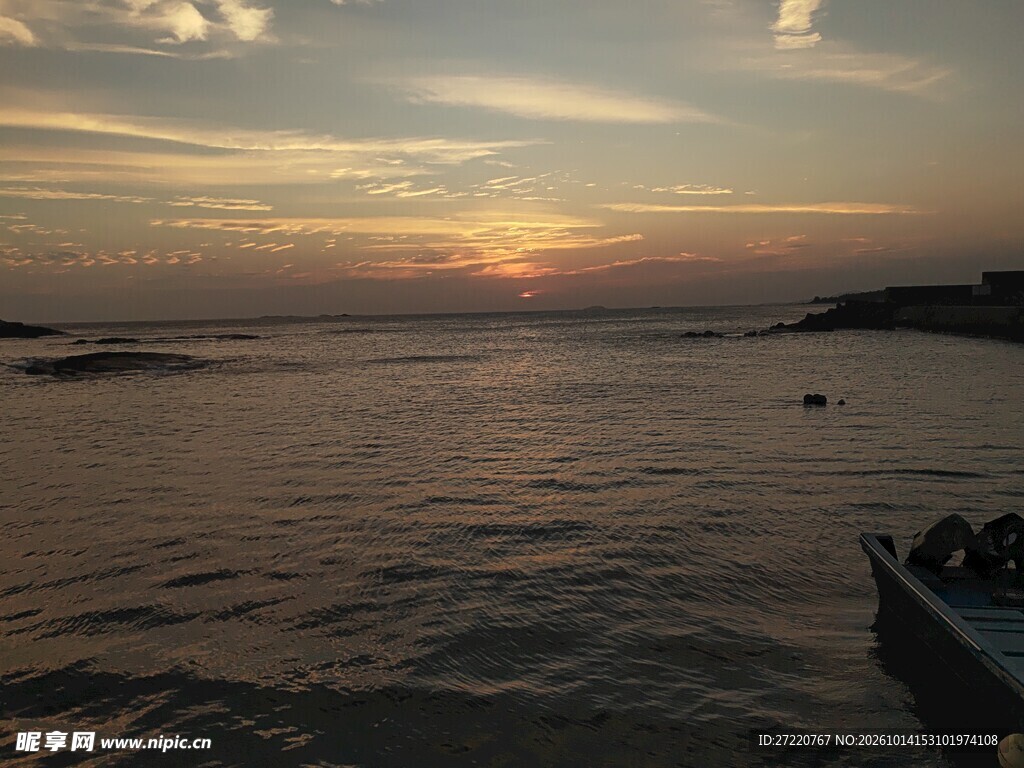 海边日落唯美风光 红海湾