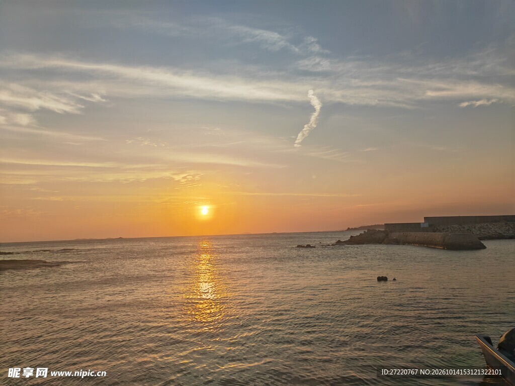 海上日落唯美风光 红海湾