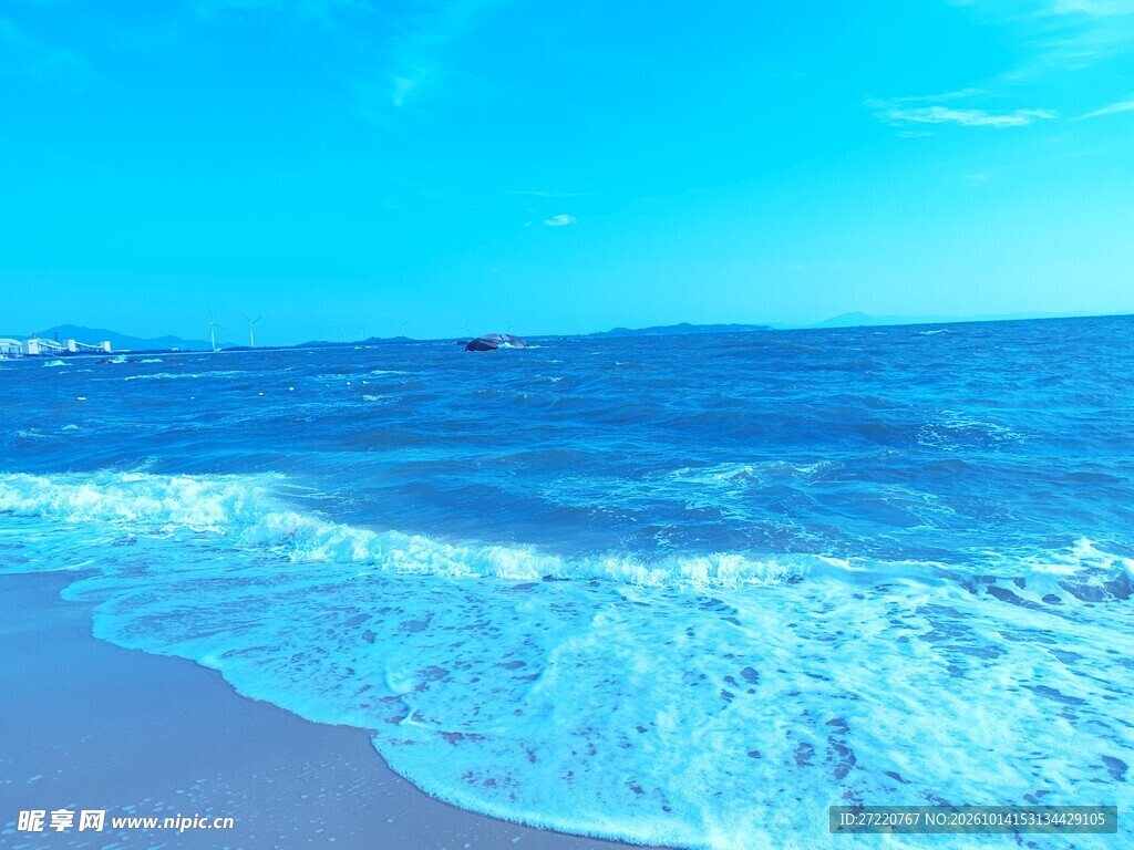碧海蓝天海岸风光 红海湾