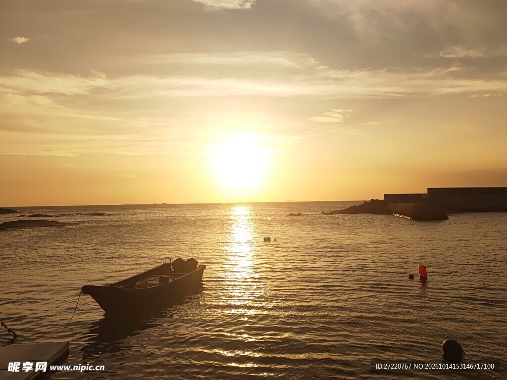 海上日落美景 红海湾
