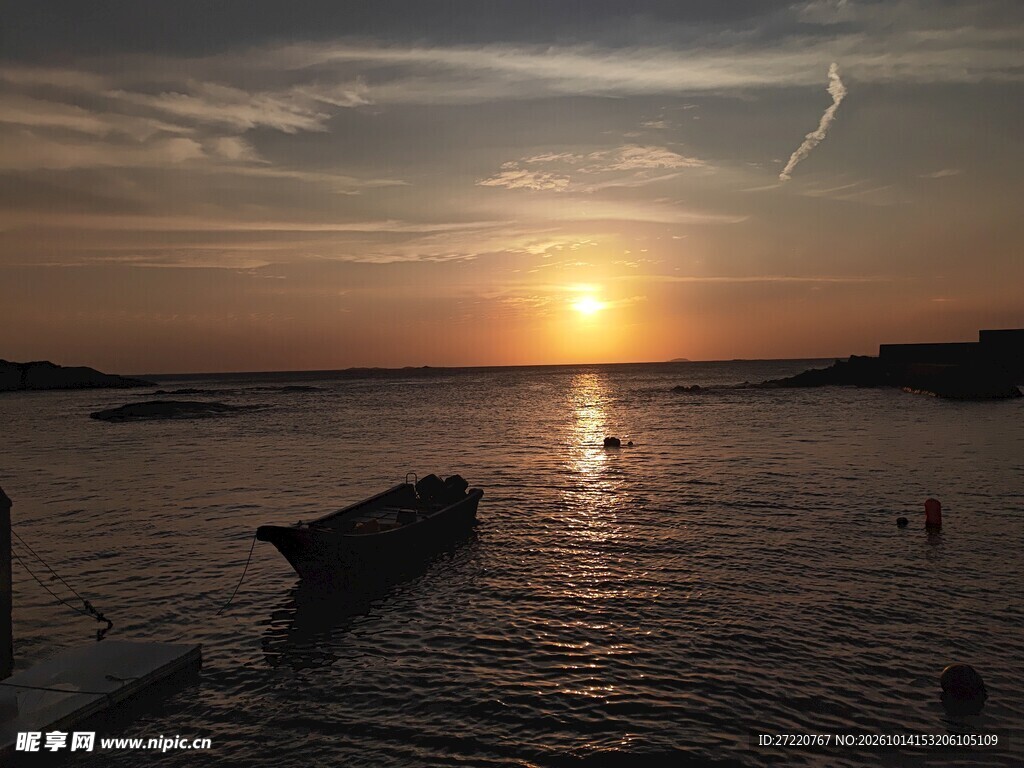 水面落日风光 红海湾